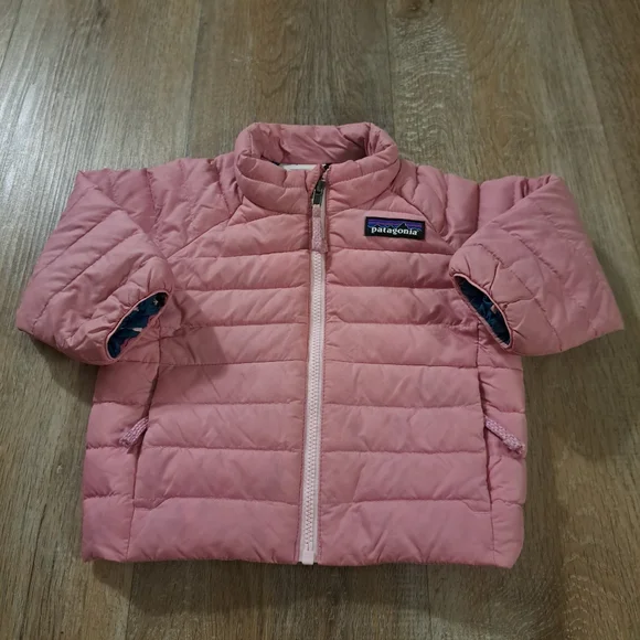 Patagonia Kids Pink and Blue Quilted Jacket